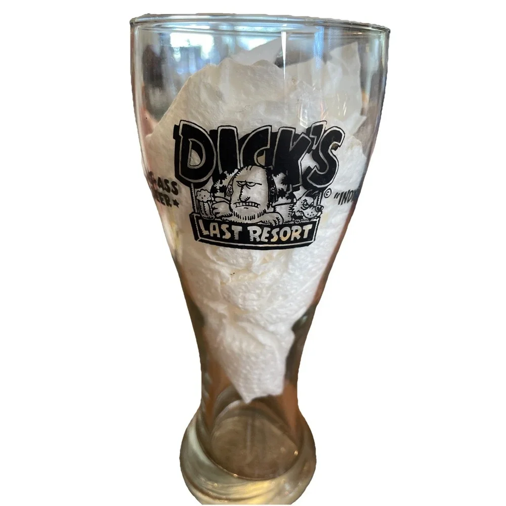 Dick's Last Resort Indianapolis Big Ass Beer Glass 8.5 in Tall